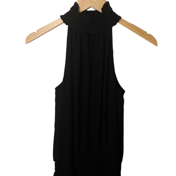 Amanda Uprichard Kimmie Smocked Mini Dress Black - Picture 4 of 6